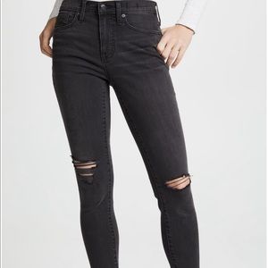 Black Madewell 9” high rise skinny Jean